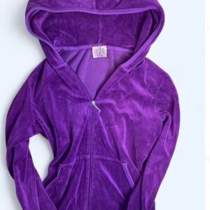 Dark purple velour juicy couture jacket